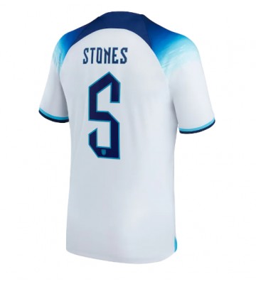Lacne Muži Futbalové dres Anglicko John Stones #5 MS 2022 Krátky Rukáv - Domáci